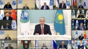 Глава государства выступил на заседании ШОС