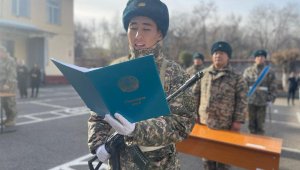 В Алматы курсантов военно-технической школы привели к Военной присяге