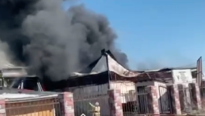 Цех по производству салфеток загорелся в Алматинской области