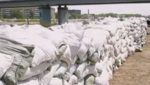 Вдоль реки Жайык в Атырау проводятся берегоукрепительные работы — МЧС